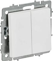 Выключатель без рамки IEK Brite ВС10-2-0-БрАБ 2-кл. Арктический белый картинка